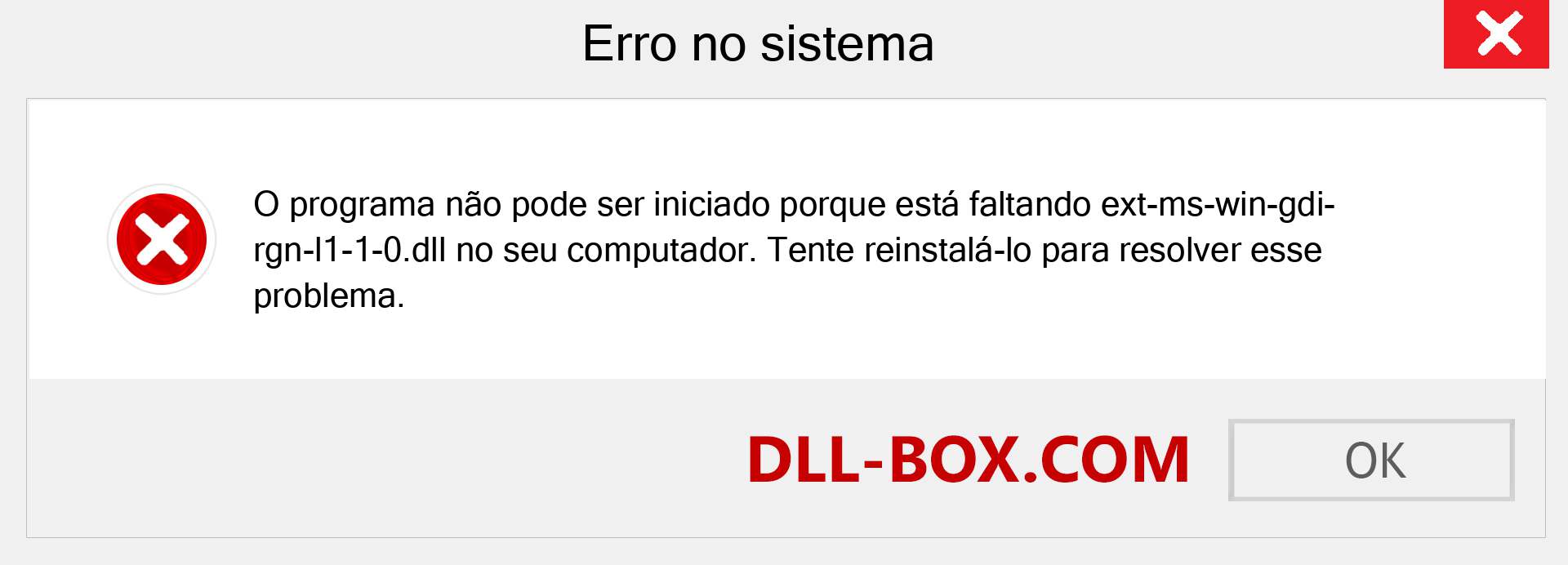 Arquivo ext-ms-win-gdi-rgn-l1-1-0.dll ausente ?. Download para Windows 7, 8, 10 - Correção de erro ausente ext-ms-win-gdi-rgn-l1-1-0 dll no Windows, fotos, imagens